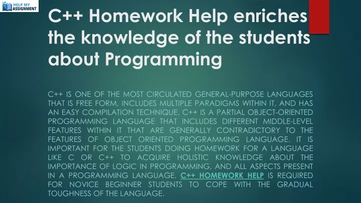 homework help programming in c