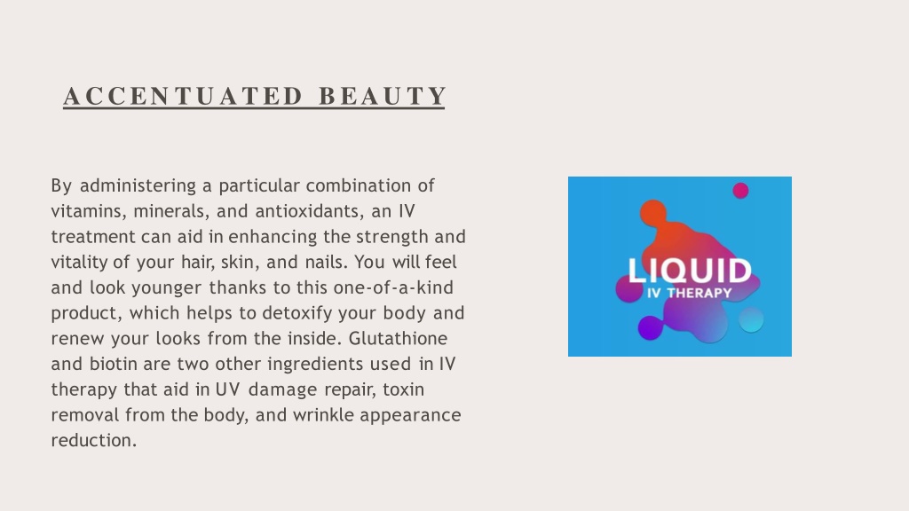 PPT - The Benefit from IV Hydration Therapy for Humans PowerPoint ...