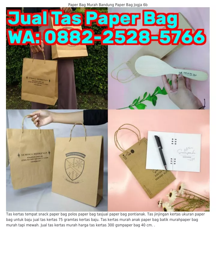 PPT - O882.2528.57ϬϬ (WA) Tas Paper Youtube Harga Cetak Paper Bag ...