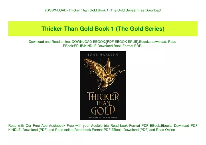 PPT {DOWNLOAD} Thicker Than Gold Book 1 (The Series) Free PPT {DOWNLOAD} Thicker Than Gold Book 1 (The Series) Free