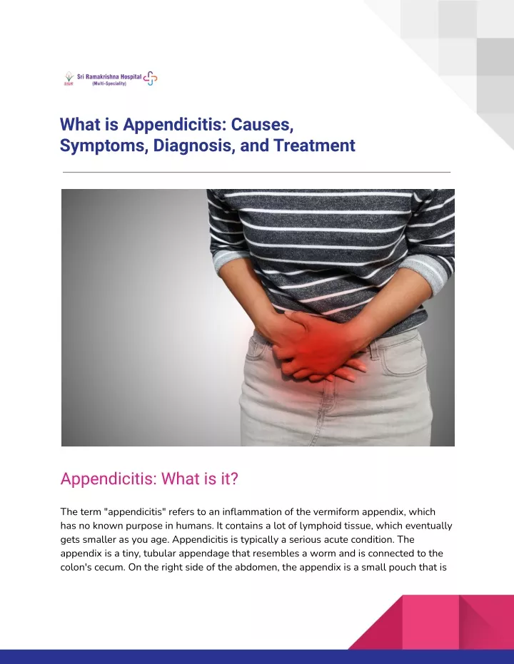 Ppt What Is Appendicitis Causes Symptoms Diagnosis And Treatment 1 Powerpoint 1318