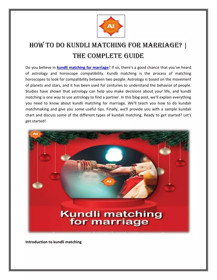 Ppt How To Do Kundli Matching For Marriage The Complete Guide Powerpoint Presentation Id