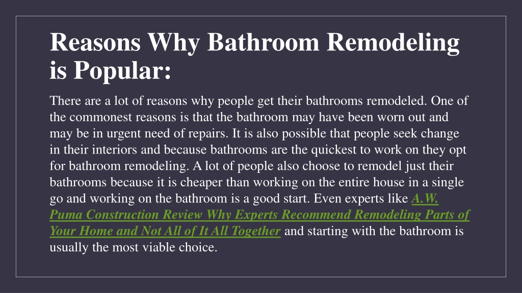 PPT - A.W. Puma Construction All That You Need to Know About Remodeling ...
