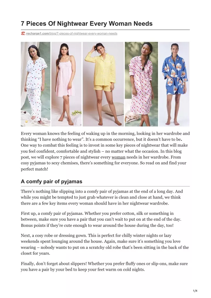 ppt-7-pieces-of-nightwear-every-woman-needs-powerpoint-presentation