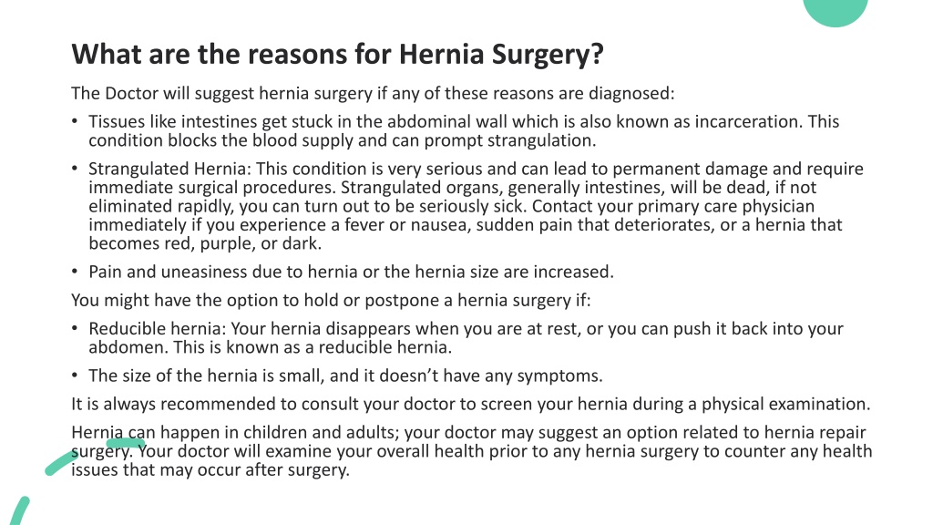 Ppt Hernia Repair Surgery At Southlake General Surgery Texas