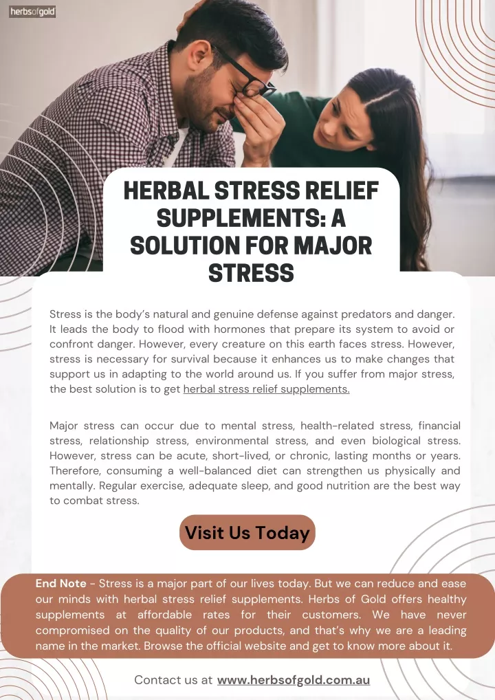 PPT Herbal Stress Relief Supplements A Solution for Major Stress