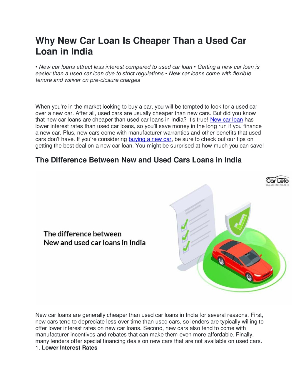 PPT Why New Car Loan Is Cheaper Than a Used Car Loan in India PowerPoint Presentation ID