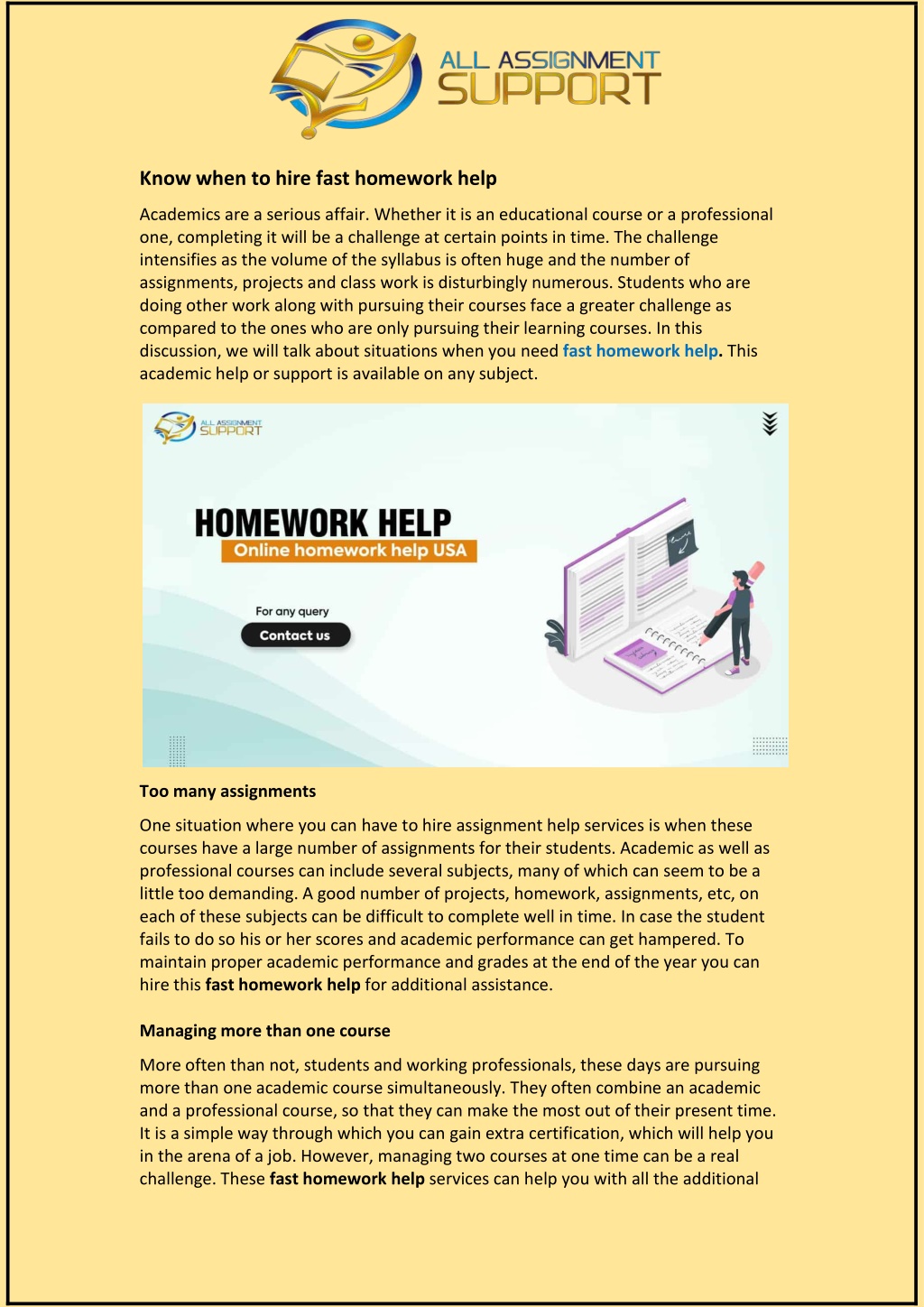 homework job contact number