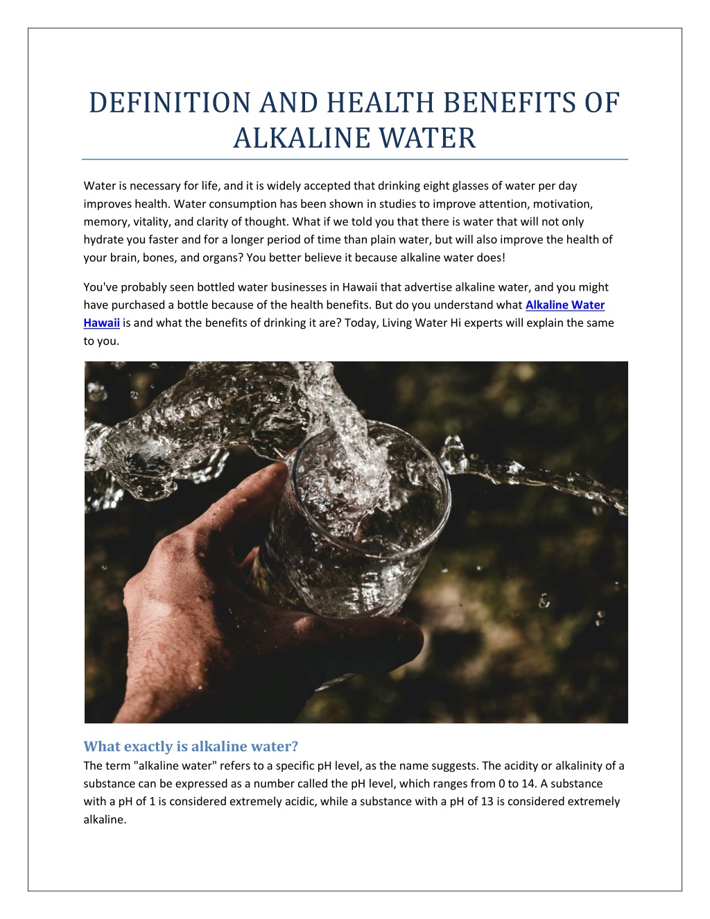 Ppt Definition And Health Benefits Of Alkaline Water Powerpoint Presentation Id11711607 7491