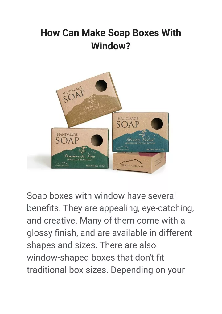 PPT How Can Make Soap Boxes With Window PowerPoint Presentation, free