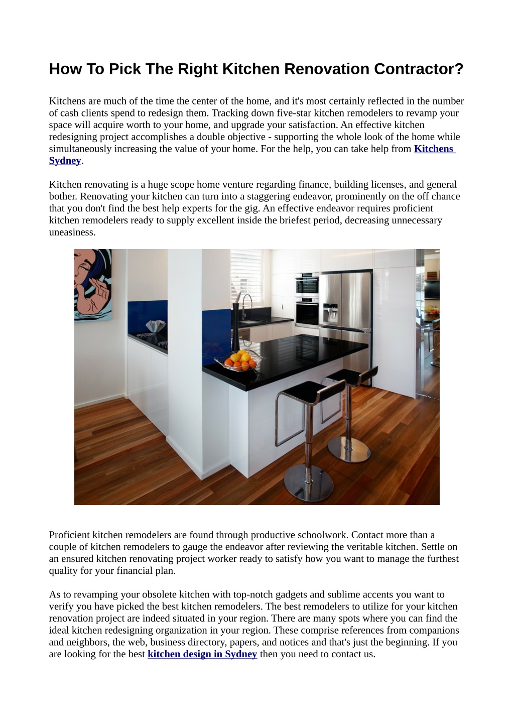 PPT - How To Pick The Right Kitchen Renovation Contractor? PowerPoint ...