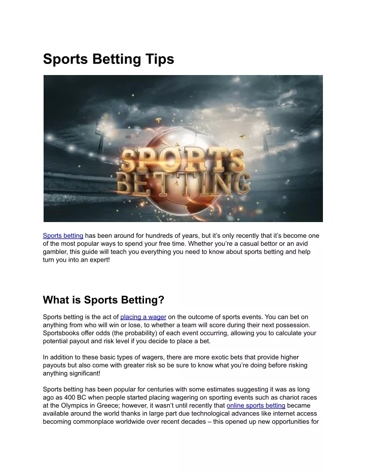 presentation on sports betting