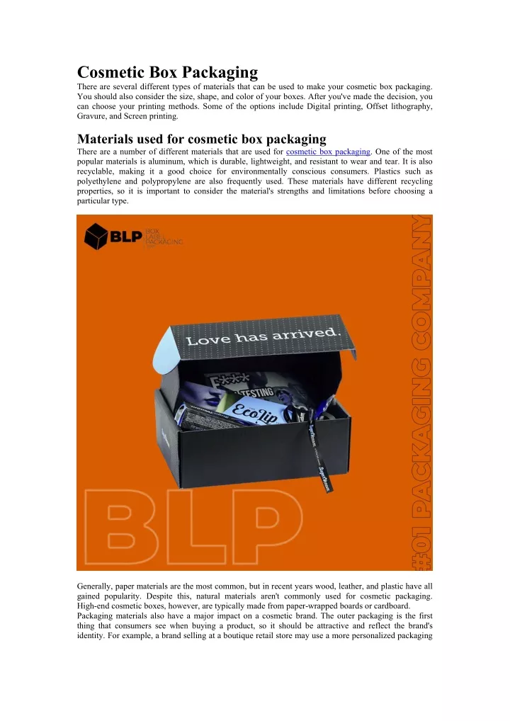 PPT Most Common Types of Cosmetic Box Packaging Used for Business