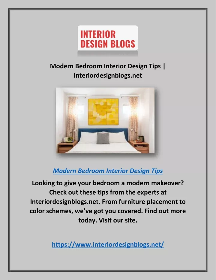 PPT - Modern Bedroom Interior Design Tips | Interiordesignblogs.net ...