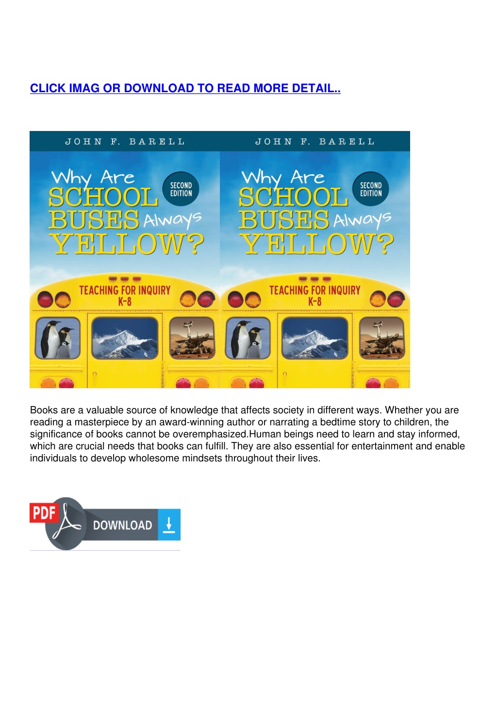 PPT - DOWNLOA T Why Are School Buses Always Yellow Teaching for Inquiry ...
