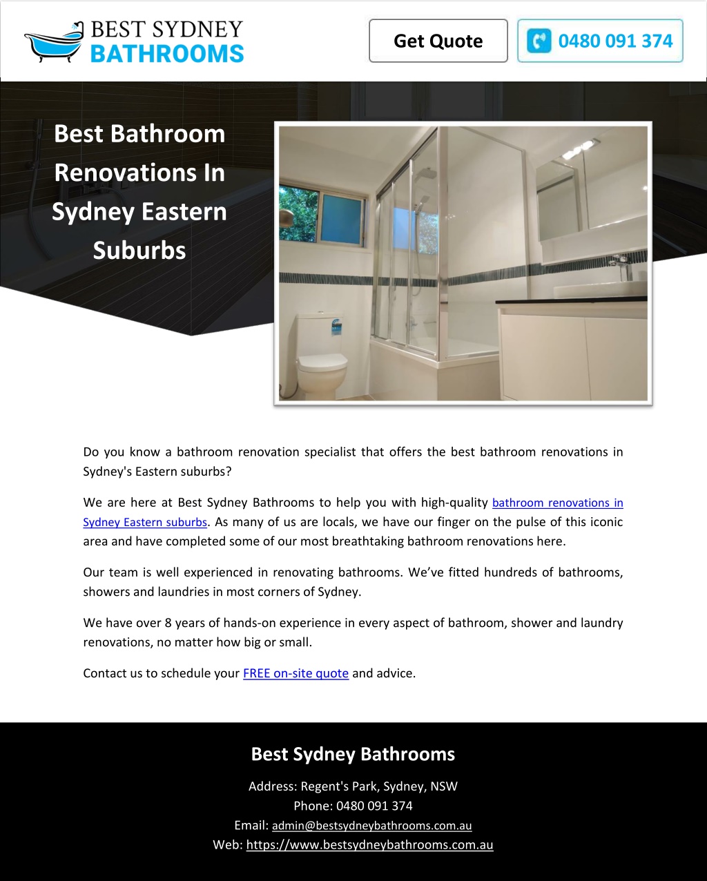 PPT - Best Bathroom Renovations In Sydney Eastern Suburbs PowerPoint ...