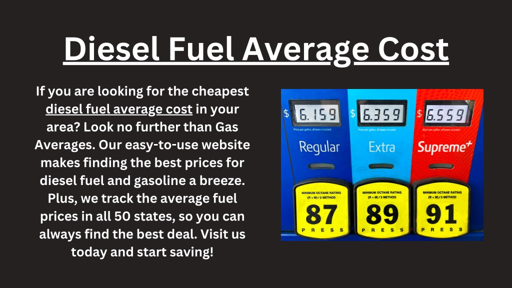 PPT Diesel Fuel Average Cost PowerPoint Presentation, free download