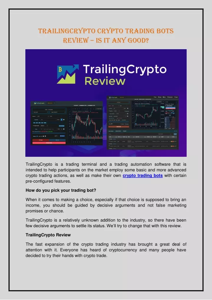 PPT - How crypto trading bots can prove to be automated money machines ...