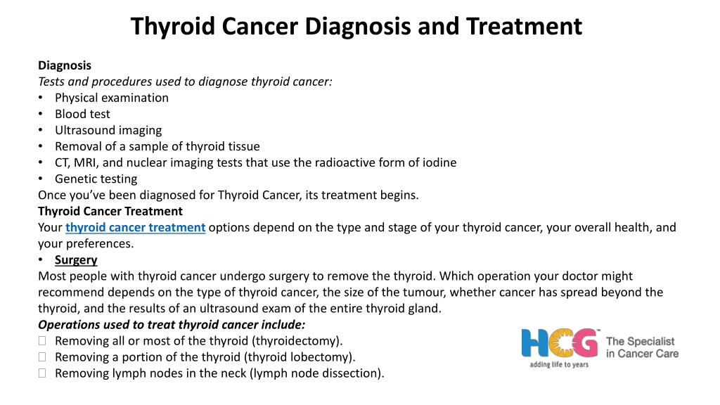 PPT - Thyroid Cancer Diagnosis and Treatment PowerPoint Presentation ...