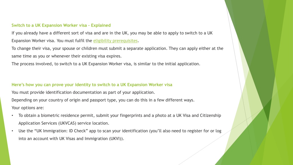 PPT - Switching To A UK Expansion Worker Visa - Guide By The ...