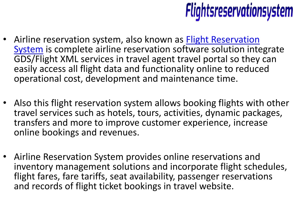 PPT - Airline Reservation System PowerPoint Presentation, Free Download ...