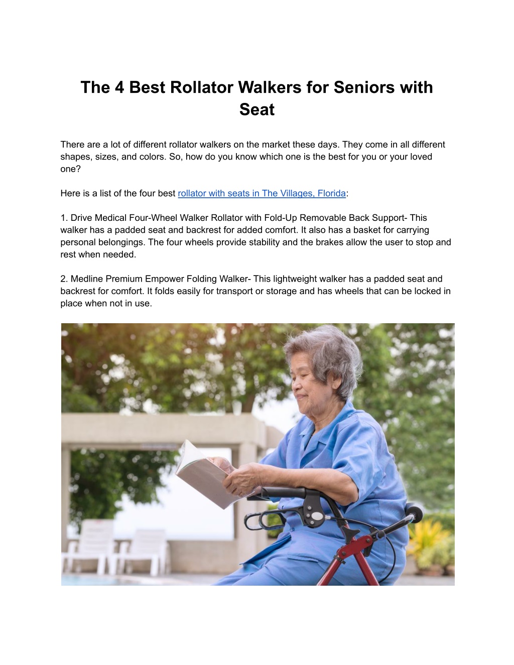 PPT - 4 Best Rollator Walker For Seniors With Seat PowerPoint ...