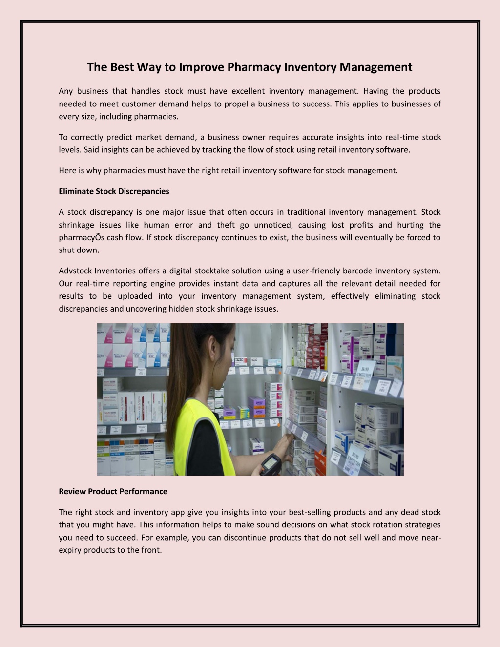 PPT - The Best Way To Improve Pharmacy Inventory Management PowerPoint ...