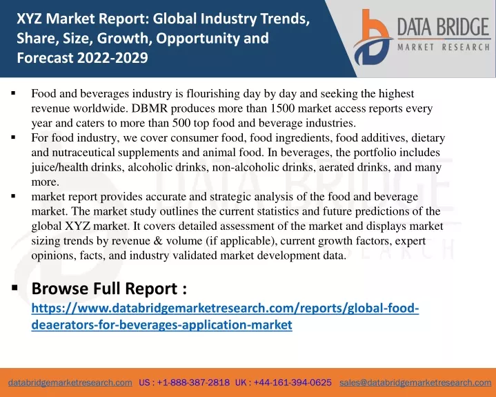 PPT - Global Food Deaerators for Beverages Application Market ppt ...