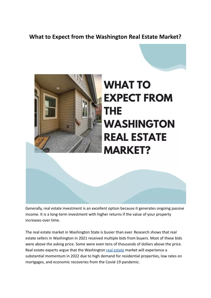 PPT - What to Expect from the Washington Real Estate Market PowerPoint Presentation - ID:11721651