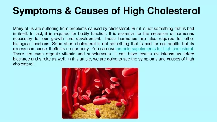 PPT - Symptoms & Causes of High Cholesterol PowerPoint Presentation ...