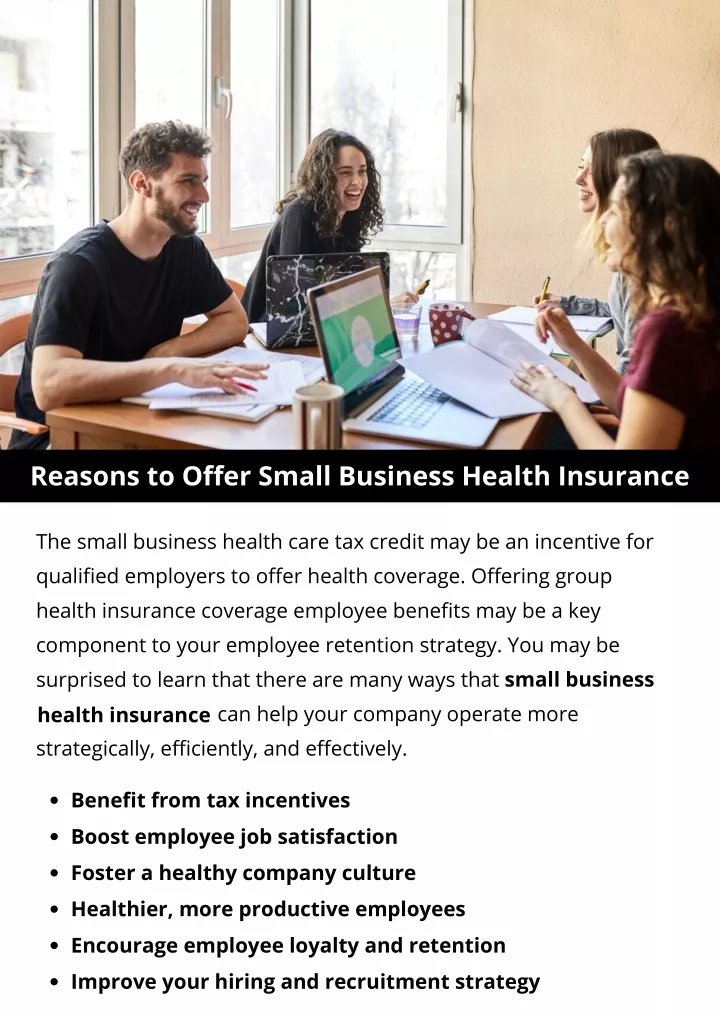 PPT Reasons to Offer Small Business Health Insurance PowerPoint