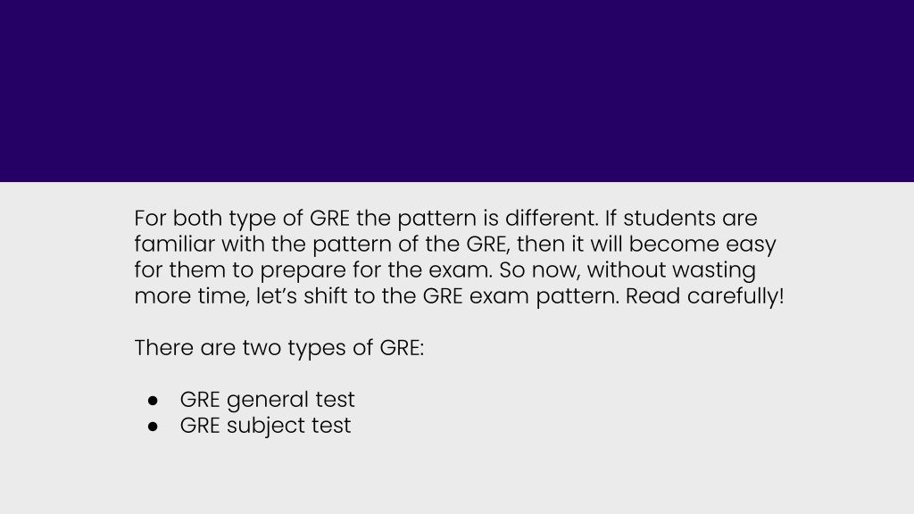 PPT GRE Exam Pattern PowerPoint Presentation, free download ID11724071