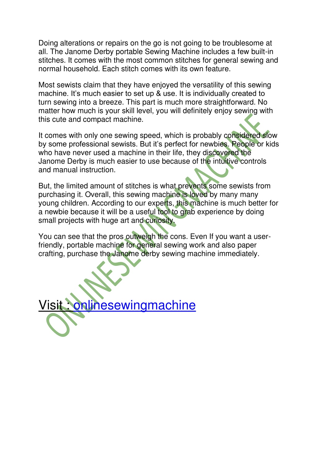 PPT This Janome Derby Sewing Machine Review Will Blow You November