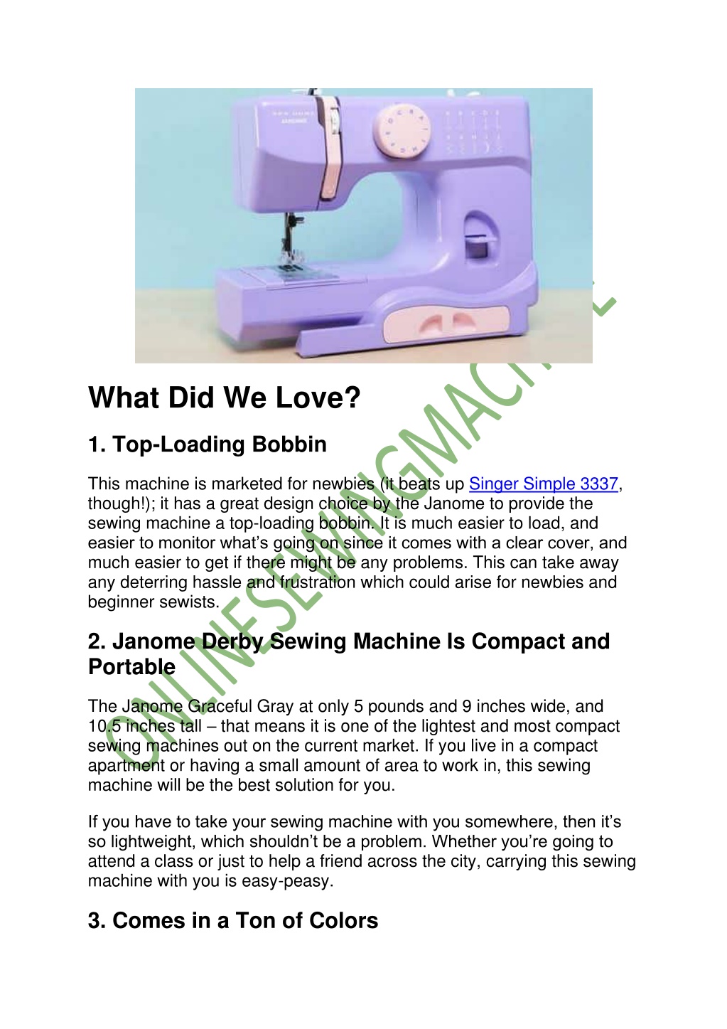 PPT This Janome Derby Sewing Machine Review Will Blow You November