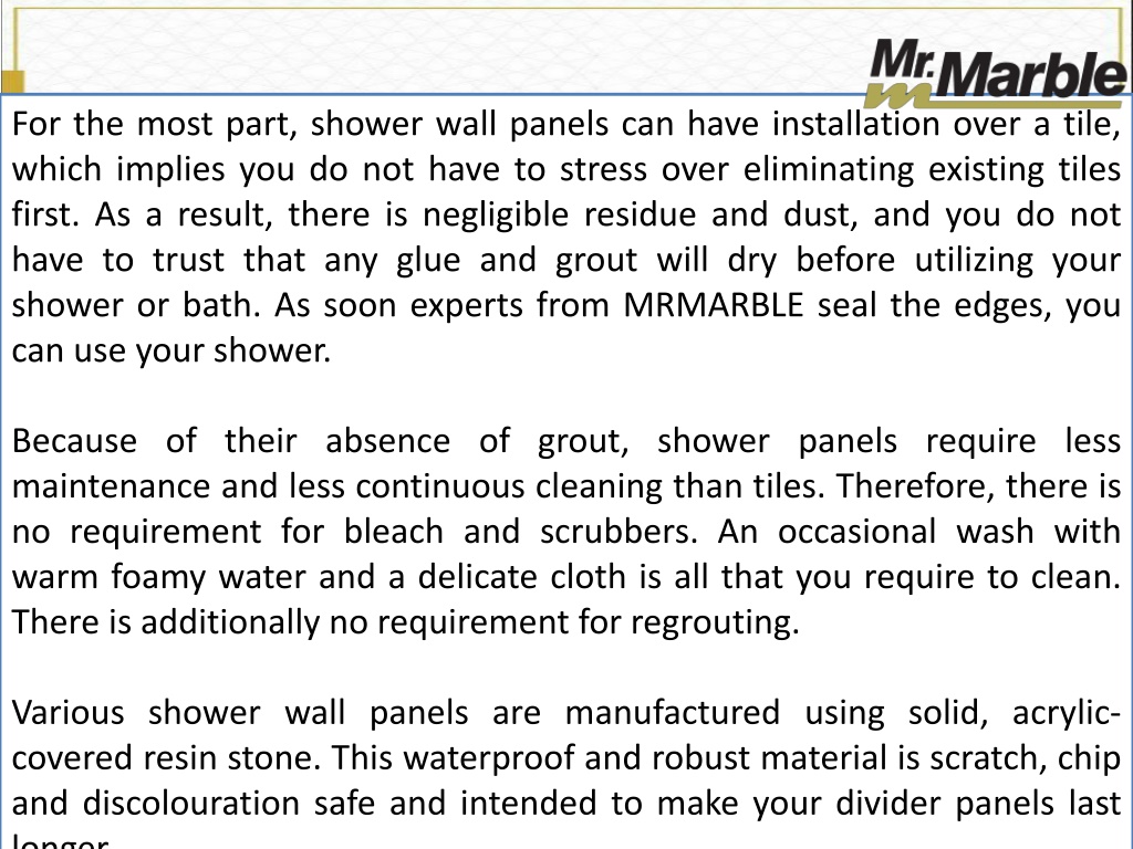 PPT - Installation Of Shower Wall Panels In Toronto Rather Than Tiles ...