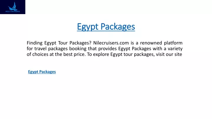 Ppt - Egypt Packages Nilecruisers.com Powerpoint Presentation, Free 