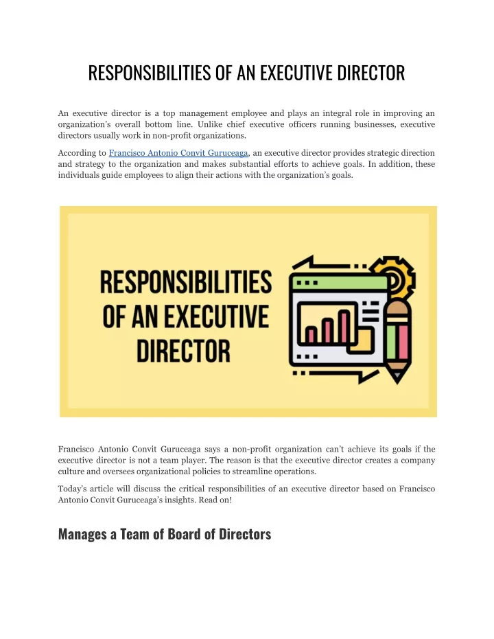 What Is An Executive Director