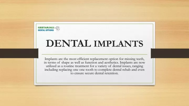 Ppt Dental Implant In India Powerpoint Presentation Free Download Id