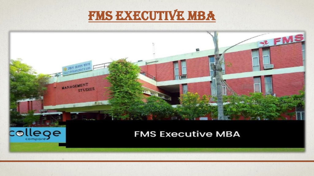 Executive Mba At Fms