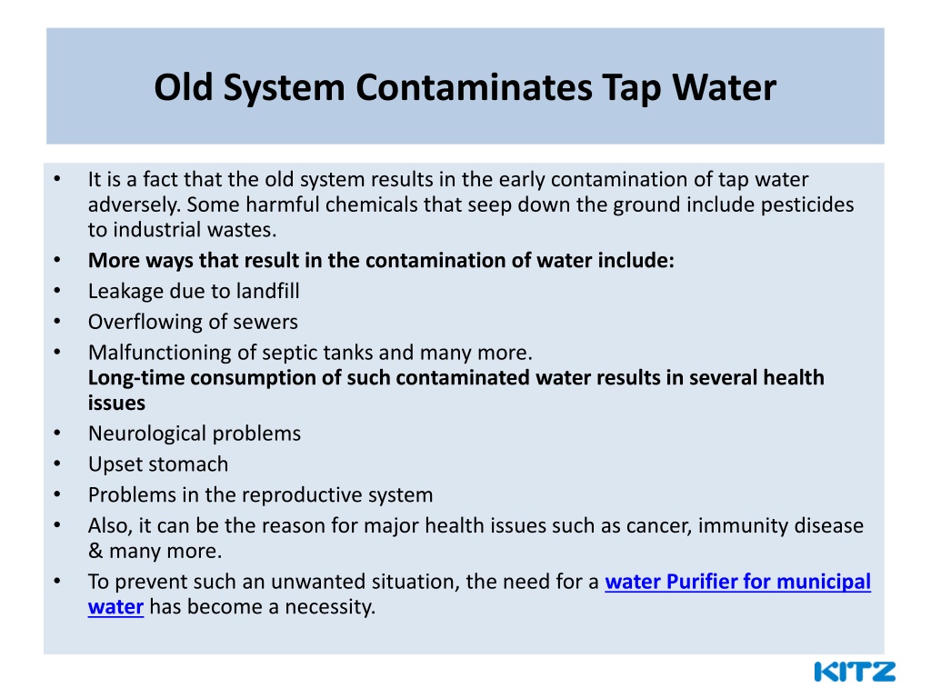 Ppt Reasons Why You Should Not Drink Tap Water Directly Powerpoint Presentation Id 11727270