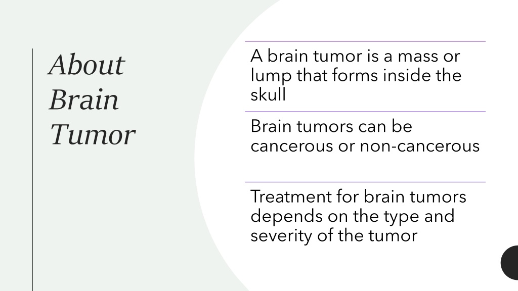 PPT - About Brain Tumor and It's Types PowerPoint Presentation, free ...