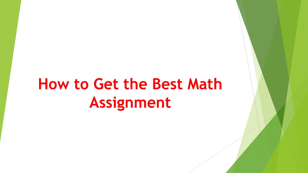 math assignment presentation