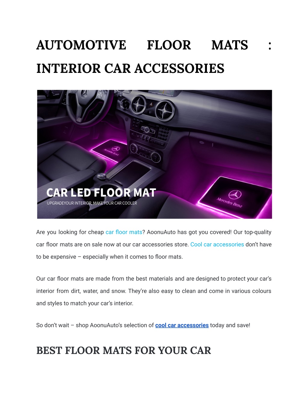 Best Interior Car Accessories