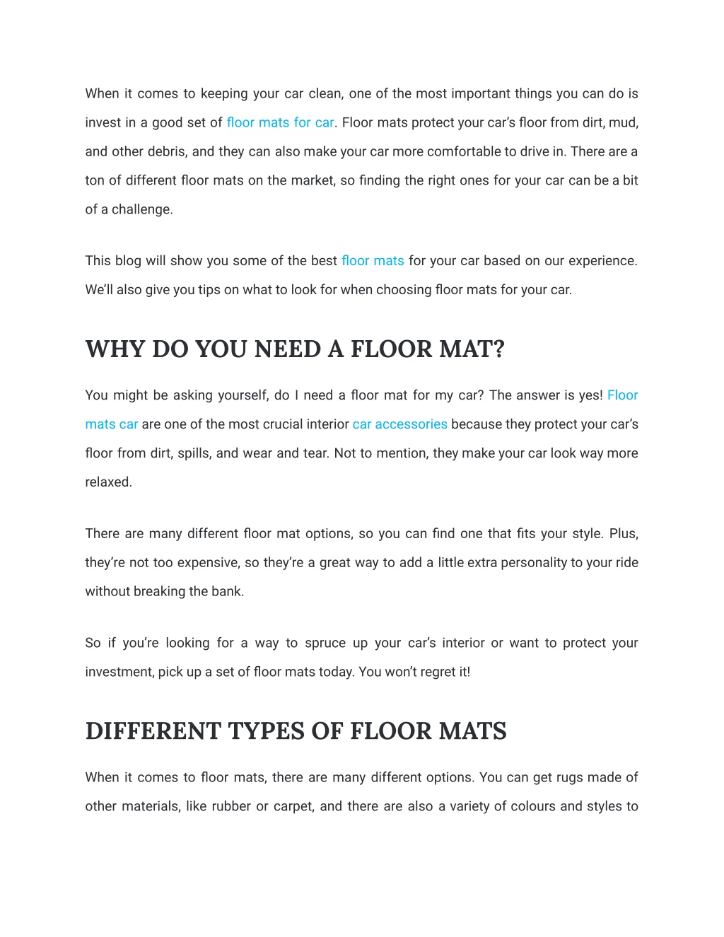 PPT - AUTOMOTIVE FLOOR MATS _ INTERIOR CAR ACCESSORIES PowerPoint