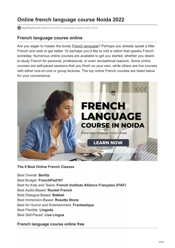 PPT Online french language course Noida 2022 PowerPoint Presentation PPT Online french language course Noida 2022 PowerPoint Presentation