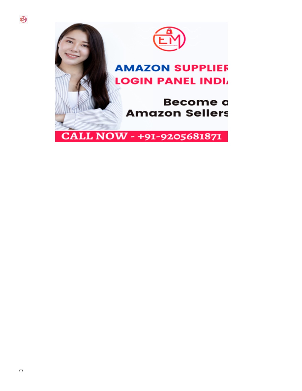 PPT Amazon supplier login panel India Amazon Sellers PowerPoint