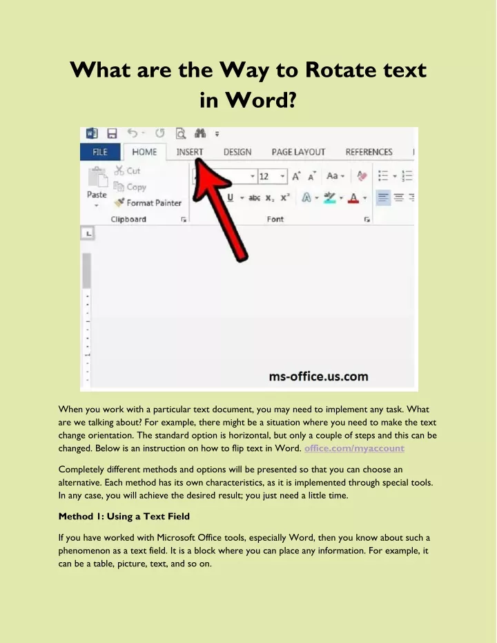 PPT - What are the Way to Rotate text in Word PowerPoint Presentation ...