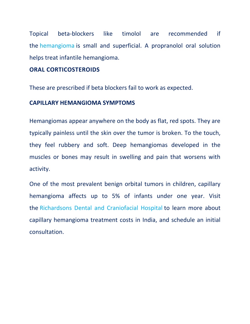 PPT Capillary Hemangioma Treatment in India 4 Things to Know