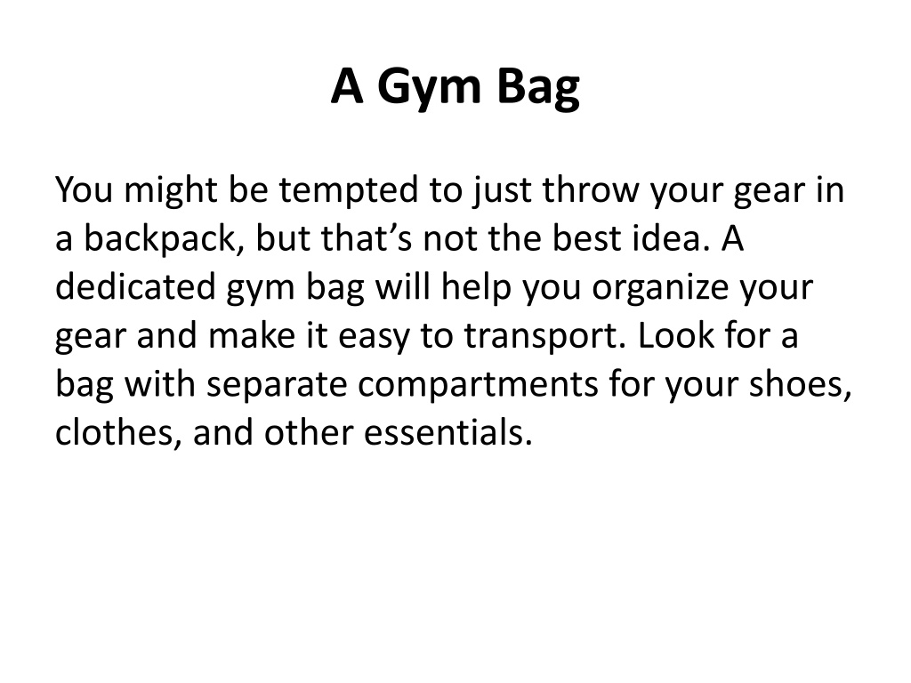 How Many Liters Is A Gym Bag