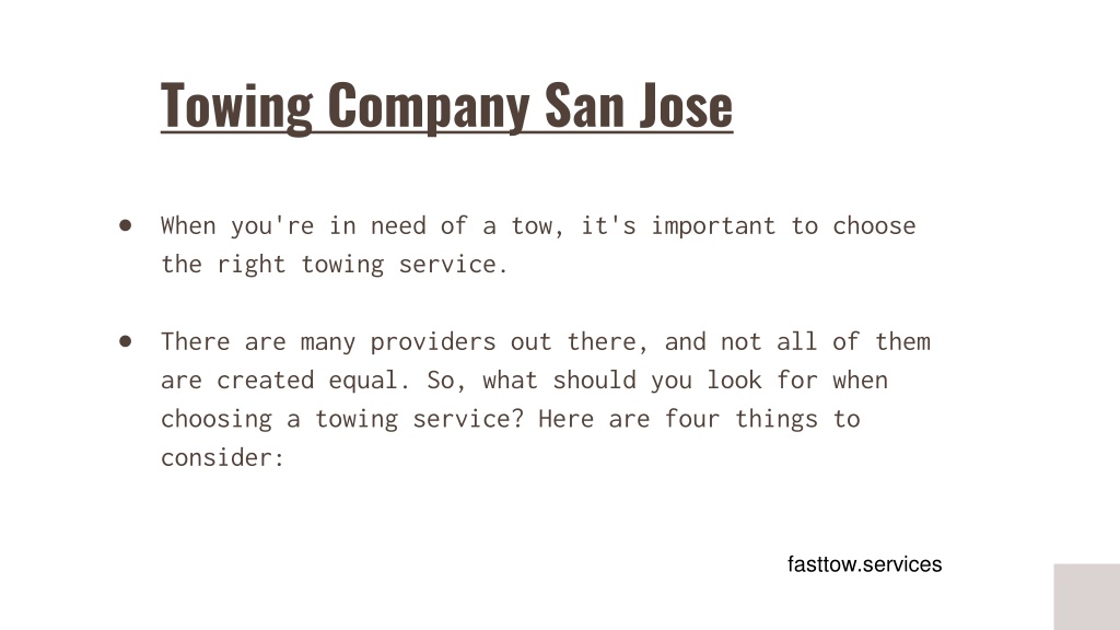 PPT - Towing Service San Jose PowerPoint Presentation, Free Download ...